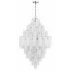 Addis 20 Light 31in Waterfall Chandelier Aged Brass - fovolighting