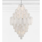Addis 20 Light 31in Waterfall Chandelier Aged Brass - fovolighting