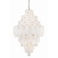 Addis 20 Light 31in Waterfall Chandelier Aged Brass - fovolighting