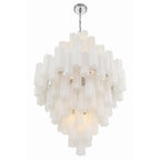 Addis 20 Light 31in Waterfall Chandelier Aged Brass - fovolighting