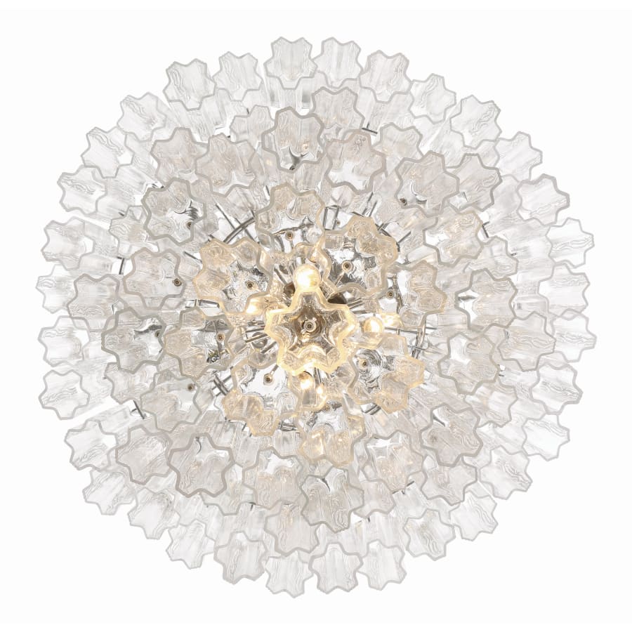Addis 20 Light Crystal Waterfall Chandelier Aged Brass - fovolighting