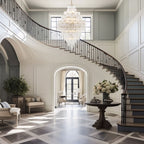 Addis 20 Light Crystal Waterfall Chandelier Aged Brass - fovolighting