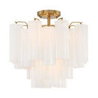 Addis 4 Light 18 in. Semi - Flush Waterfall Ceiling Fixture - fovolighting
