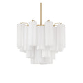 Addis 4 Light 18 in. Waterfall Chandelier White Glass - fovolighting