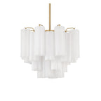 Addis 4 Light 18 in. Waterfall Chandelier White Glass - fovolighting