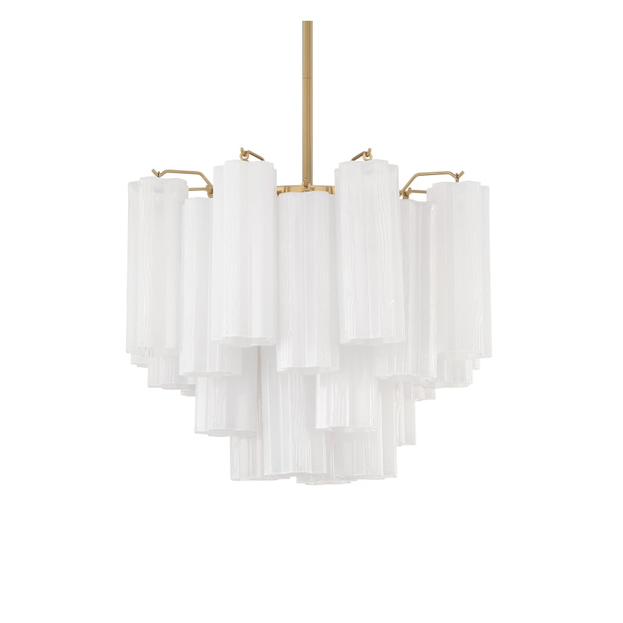 Addis 4 Light 18 in. Waterfall Chandelier White Glass - fovolighting