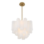 Addis 4 Light 18 in. Waterfall Chandelier White Glass - fovolighting