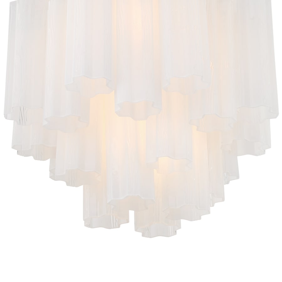 Addis 4 Light 18 in. Waterfall Chandelier White Glass - fovolighting