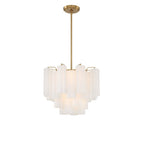 Addis 4 Light 18 in. Waterfall Chandelier White Glass - fovolighting