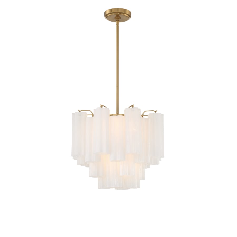 Addis 4 Light 18 in. Waterfall Chandelier White Glass - fovolighting