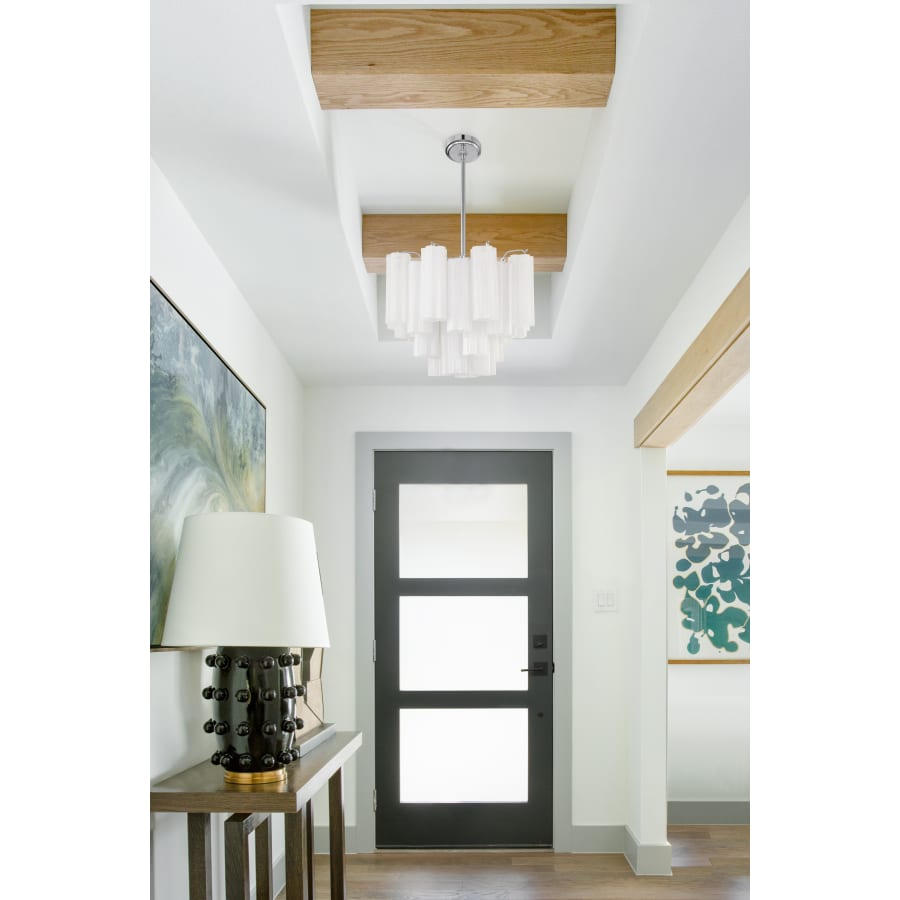 Addis 4 Light 18 in. Waterfall Chandelier White Glass - fovolighting