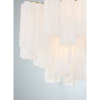 Addis 4 Light 18 in. Waterfall Chandelier White Glass - fovolighting