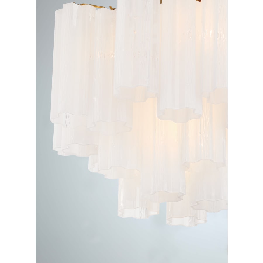 Addis 4 Light 18 in. Waterfall Chandelier White Glass - fovolighting