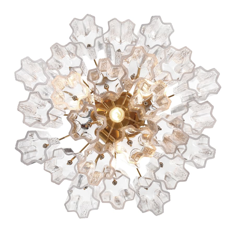Addis 4 - Light 18" Semi - Flush Waterfall Ceiling Fixture Clear Glass - fovolighting