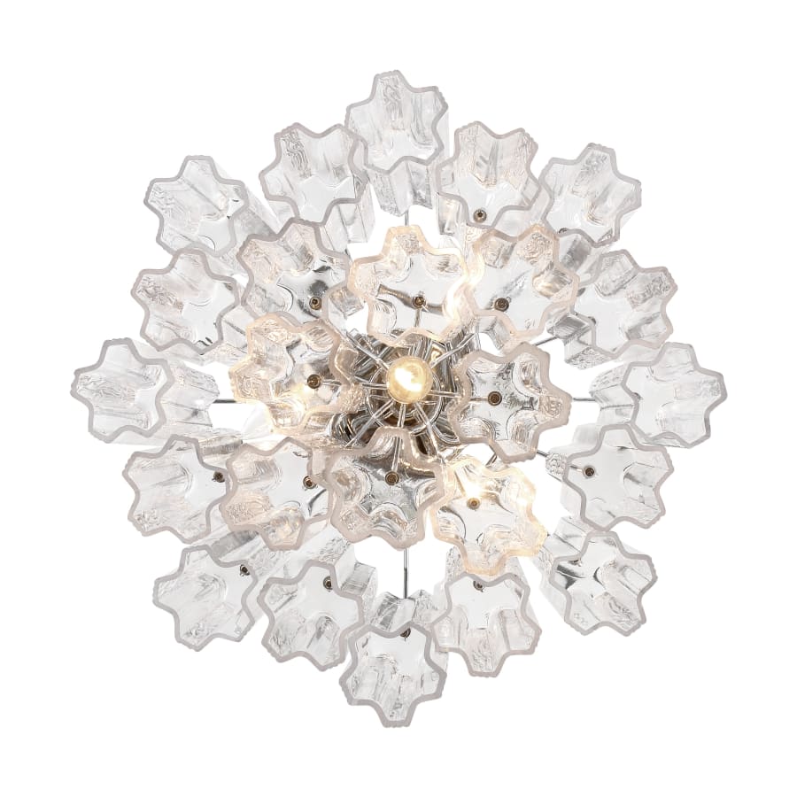 Addis 4 - Light 18" Semi - Flush Waterfall Ceiling Fixture Clear Glass - fovolighting