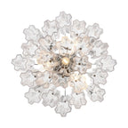 Addis 4 - Light 18" Semi - Flush Waterfall Ceiling Fixture Clear Glass - fovolighting