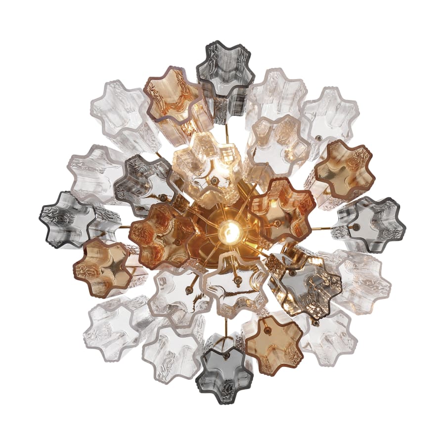Addis 4 Light 18" Semi - Flush Waterfall Ceiling Fixture - fovolighting