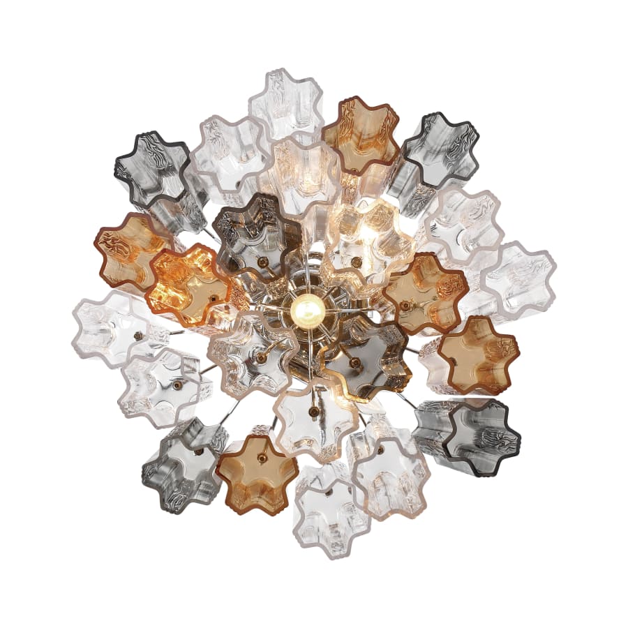 Addis 4 Light 18" Semi - Flush Waterfall Ceiling Fixture - fovolighting