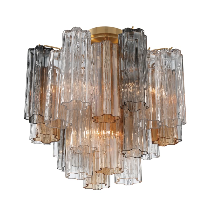 Addis 4 Light 18" Semi - Flush Waterfall Ceiling Fixture - fovolighting