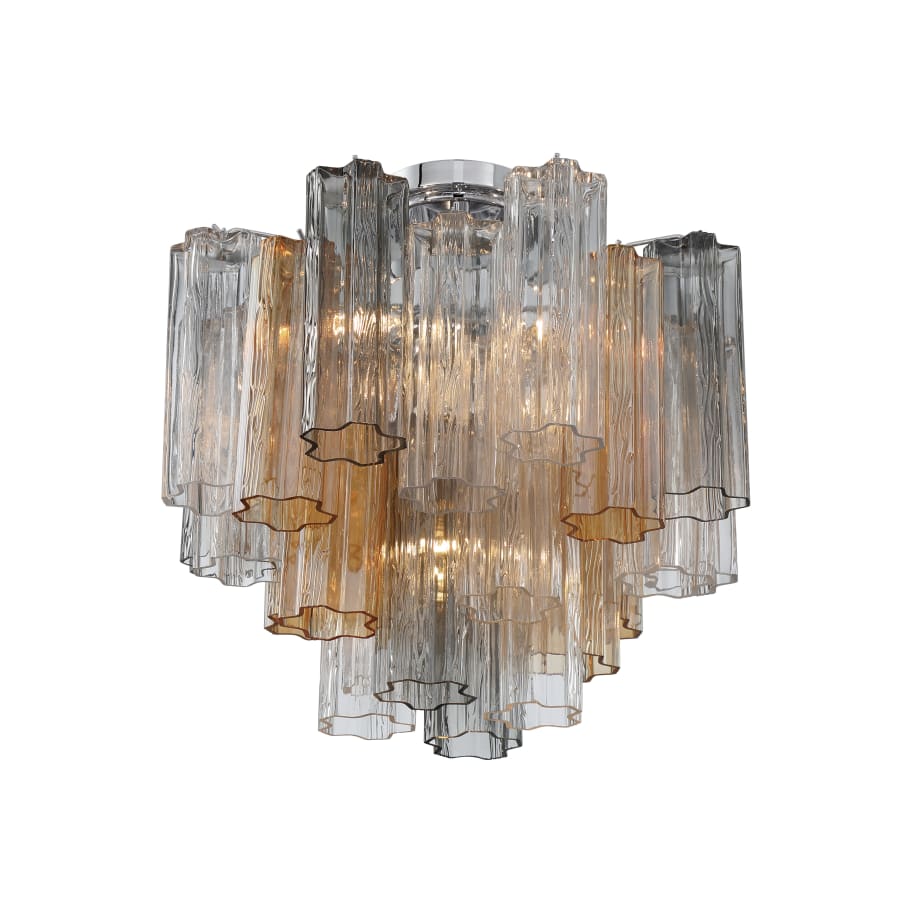 Addis 4 Light 18" Semi - Flush Waterfall Ceiling Fixture - fovolighting
