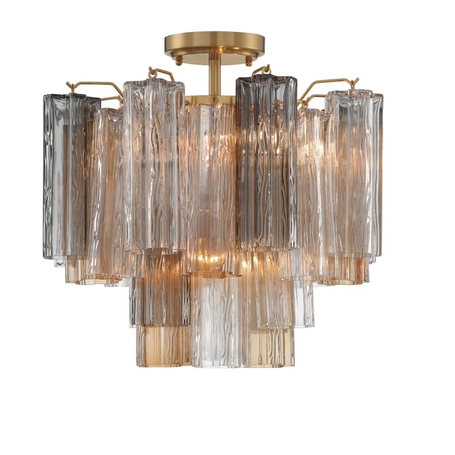 Addis 4 Light 18" Semi - Flush Waterfall Ceiling Fixture - fovolighting