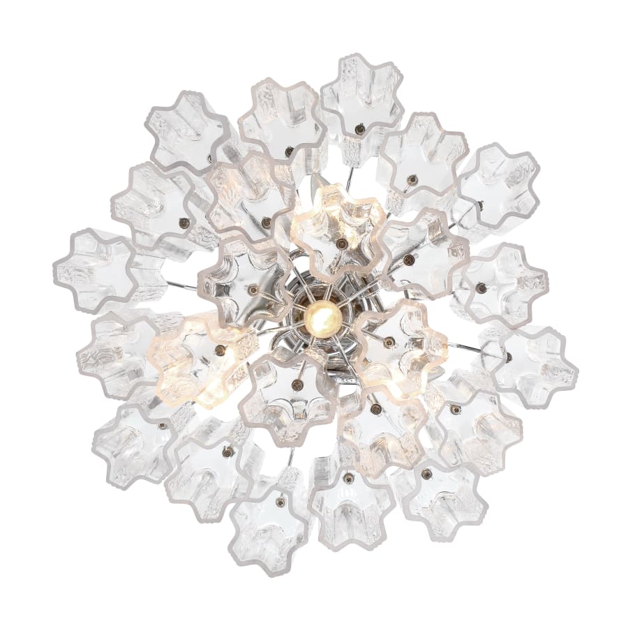 Addis 4 - Light 18in Waterfall Chandelier Clear Glass Aged Brass - fovolighting