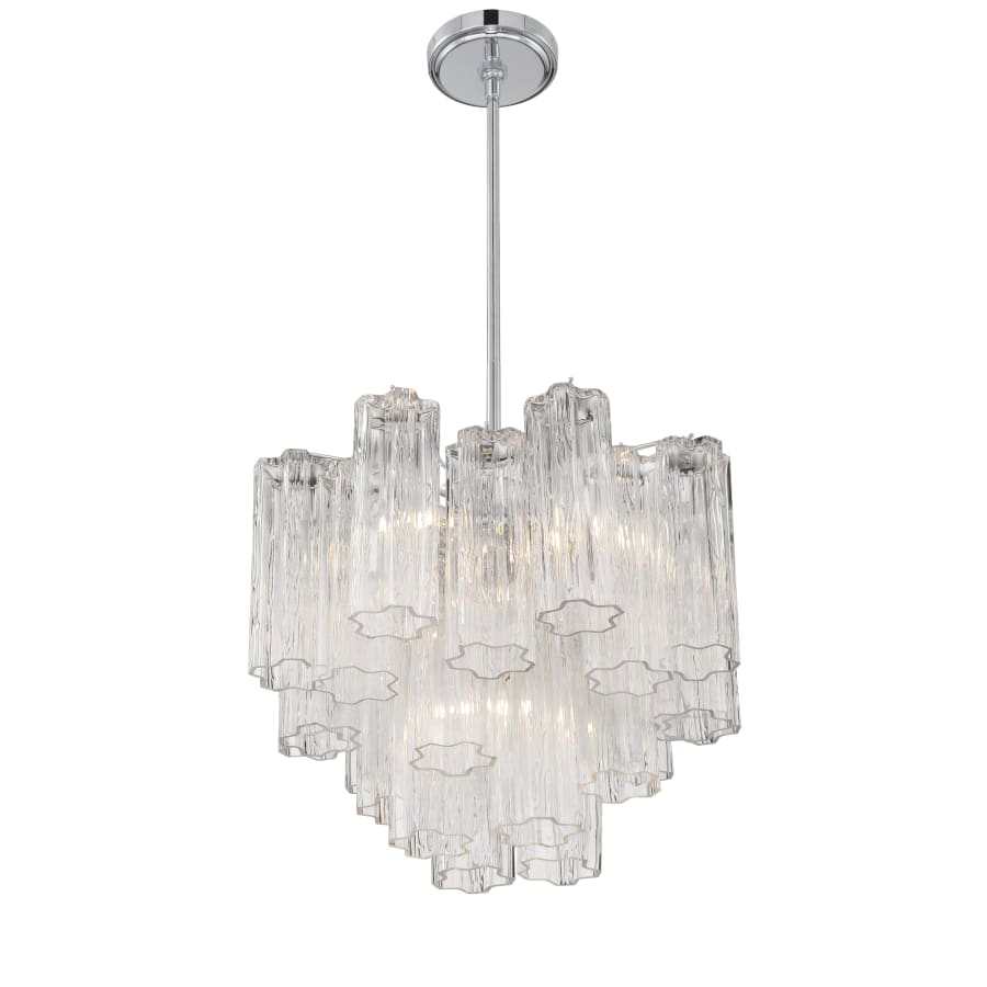 Addis 4 - Light 18in Waterfall Chandelier Clear Glass Aged Brass - fovolighting
