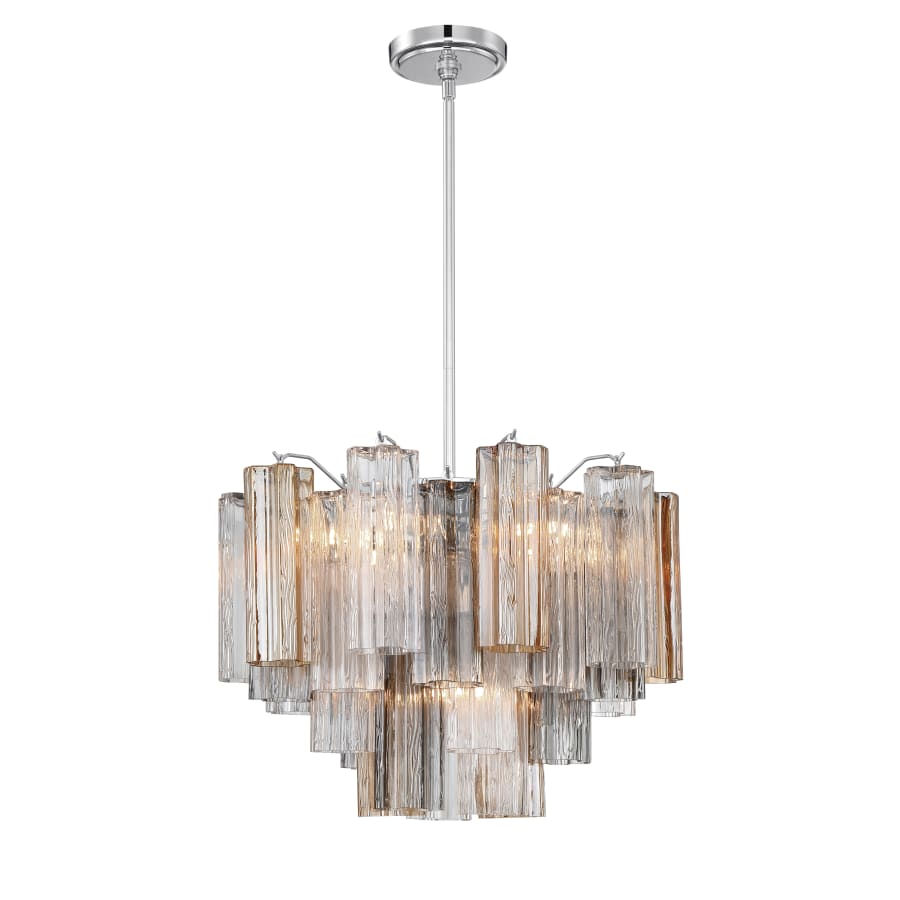 Addis 6 Light 20in Waterfall Chandelier Autumn Glass - fovolighting