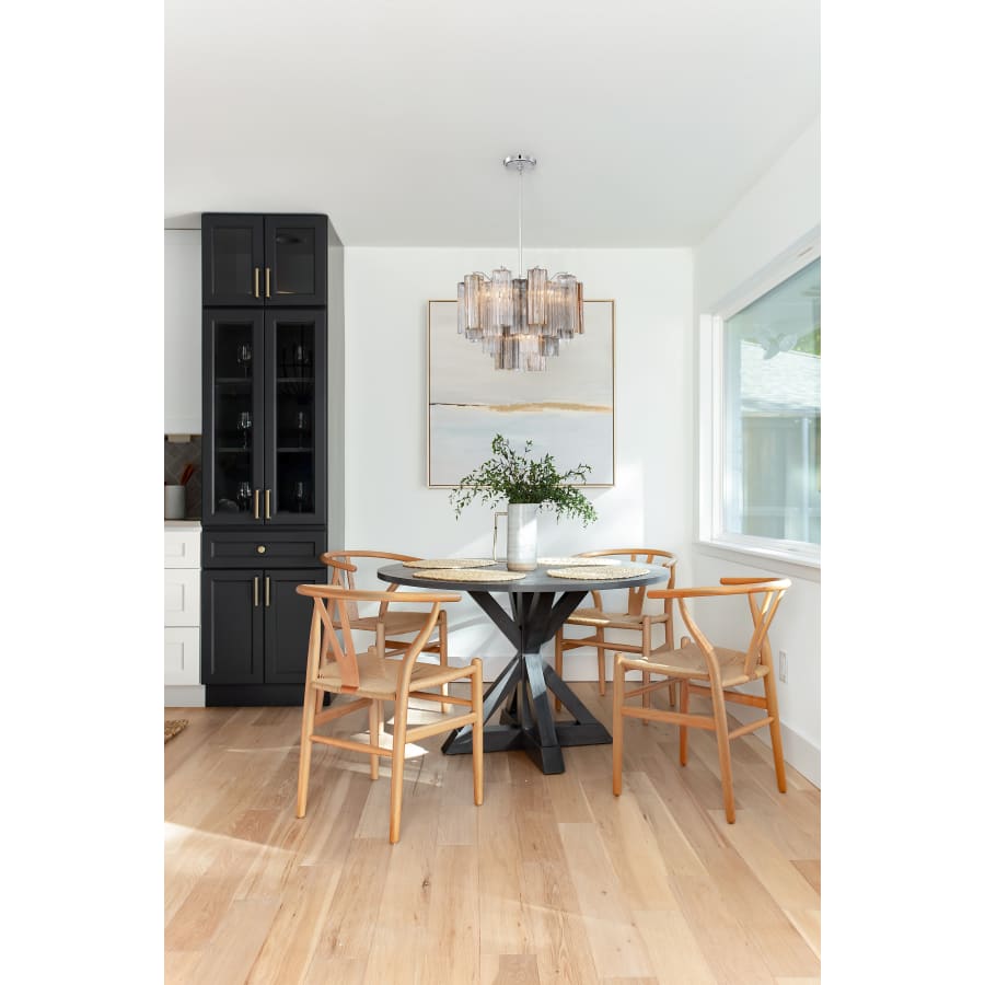 Addis 6 Light 20in Waterfall Chandelier Autumn Glass - fovolighting