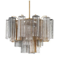 Addis 6 Light 20in Waterfall Chandelier Autumn Glass - fovolighting