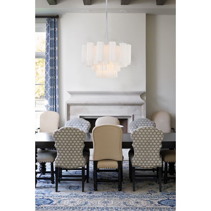 Addis 9 - Light 22 - Inch Waterfall Chandelier Aged Brass - fovolighting