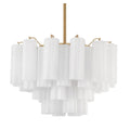 Addis 9 - Light 22 - Inch Waterfall Chandelier Aged Brass - fovolighting
