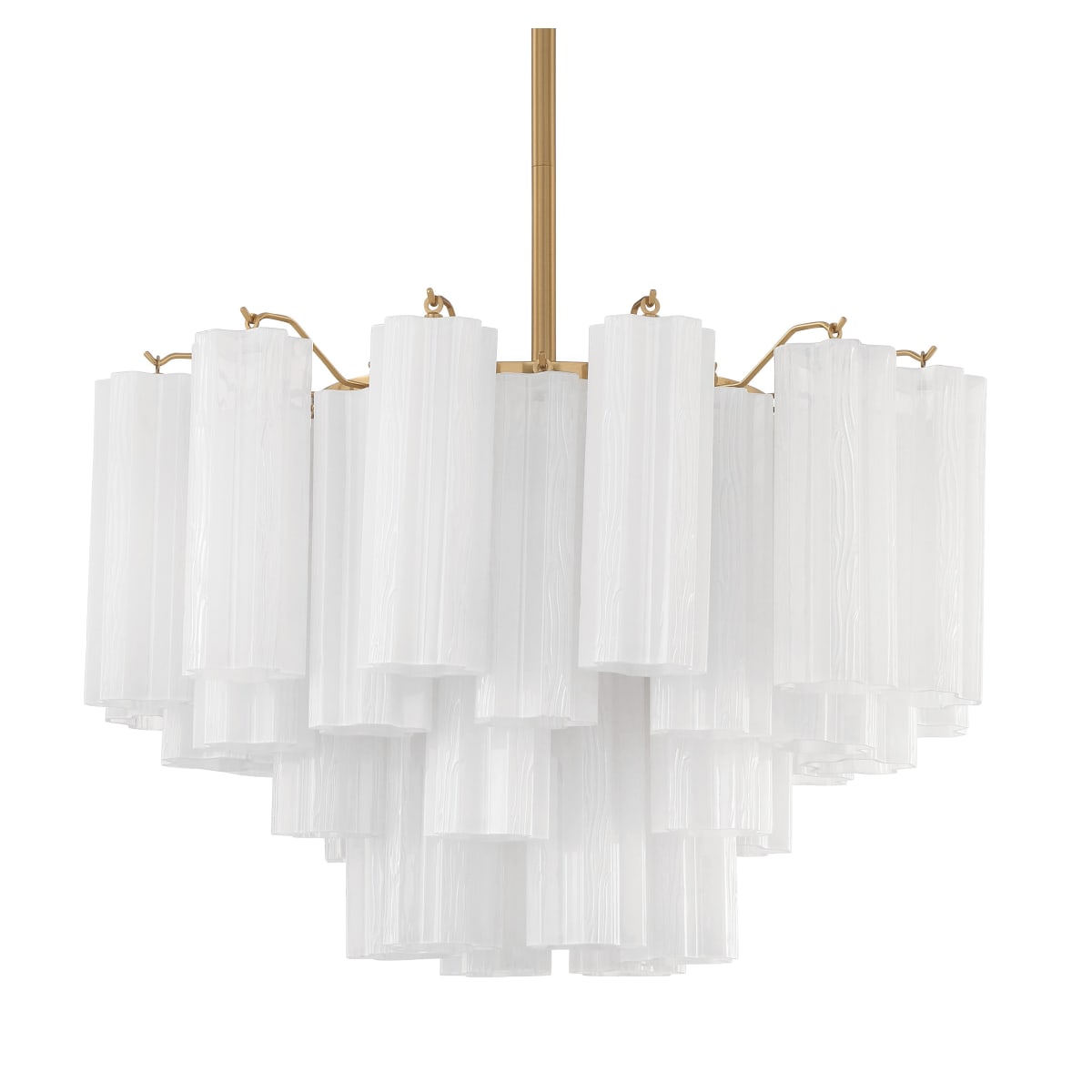 Addis 9 - Light 22 - Inch Waterfall Chandelier Aged Brass - fovolighting