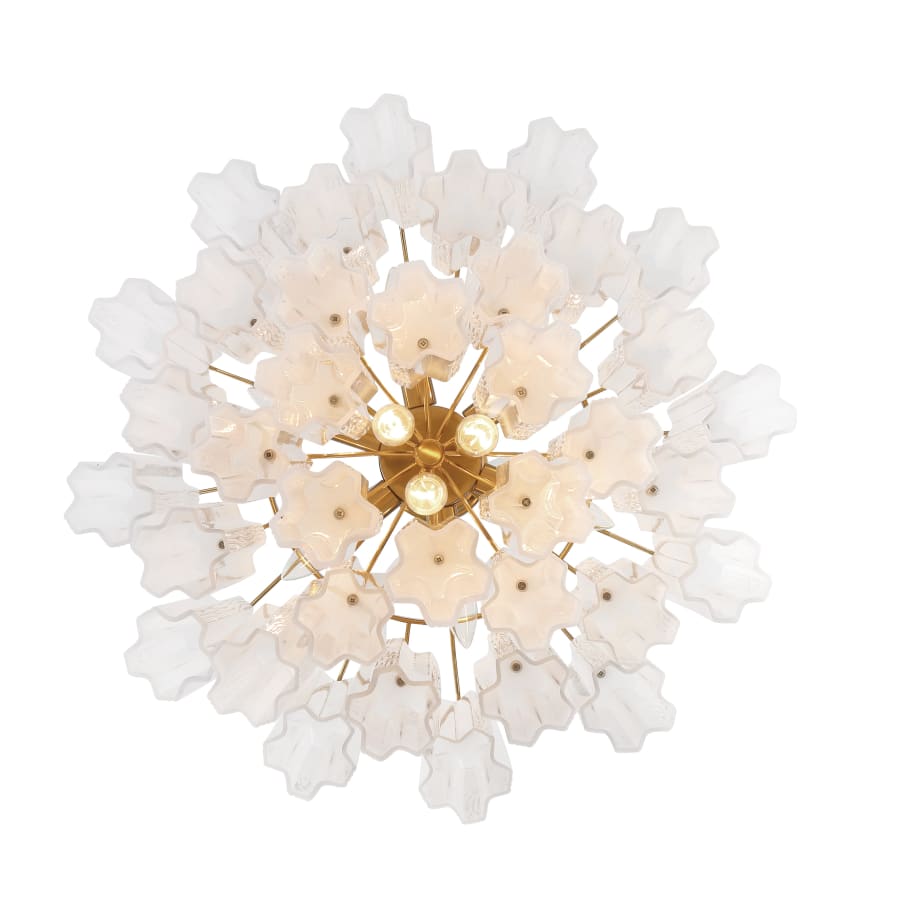 Addis 9 - Light 22 - Inch Waterfall Chandelier Aged Brass - fovolighting