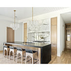 Addis 9 - Light 22 - Inch Waterfall Chandelier Aged Brass - fovolighting