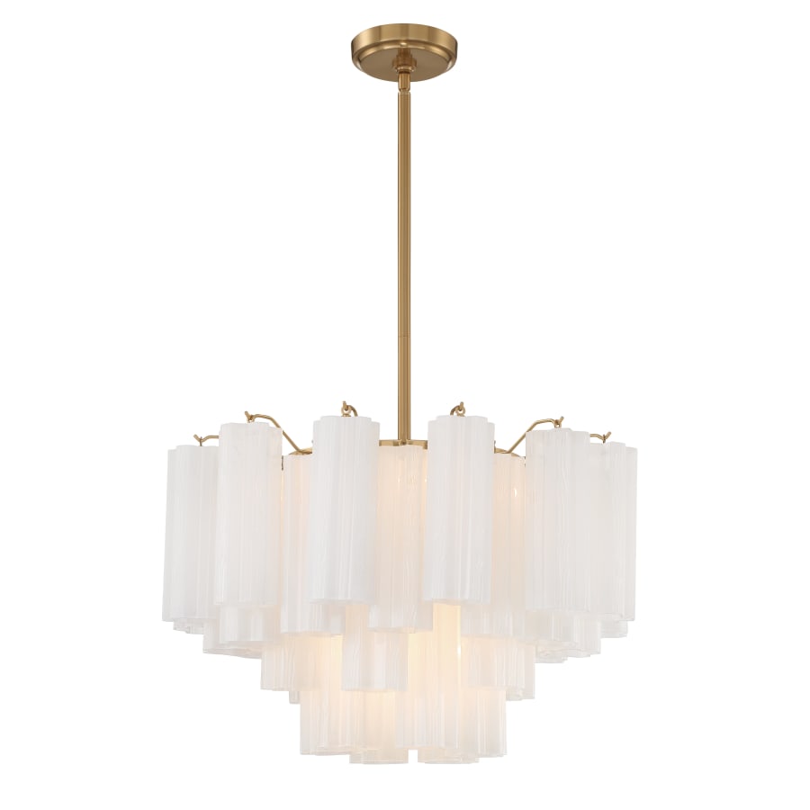 Addis 9 - Light 22 - Inch Waterfall Chandelier Aged Brass - fovolighting