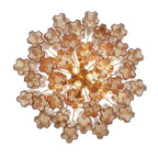 Addis 9 Light Waterfall Chandelier 22in Amber Glass - fovolighting