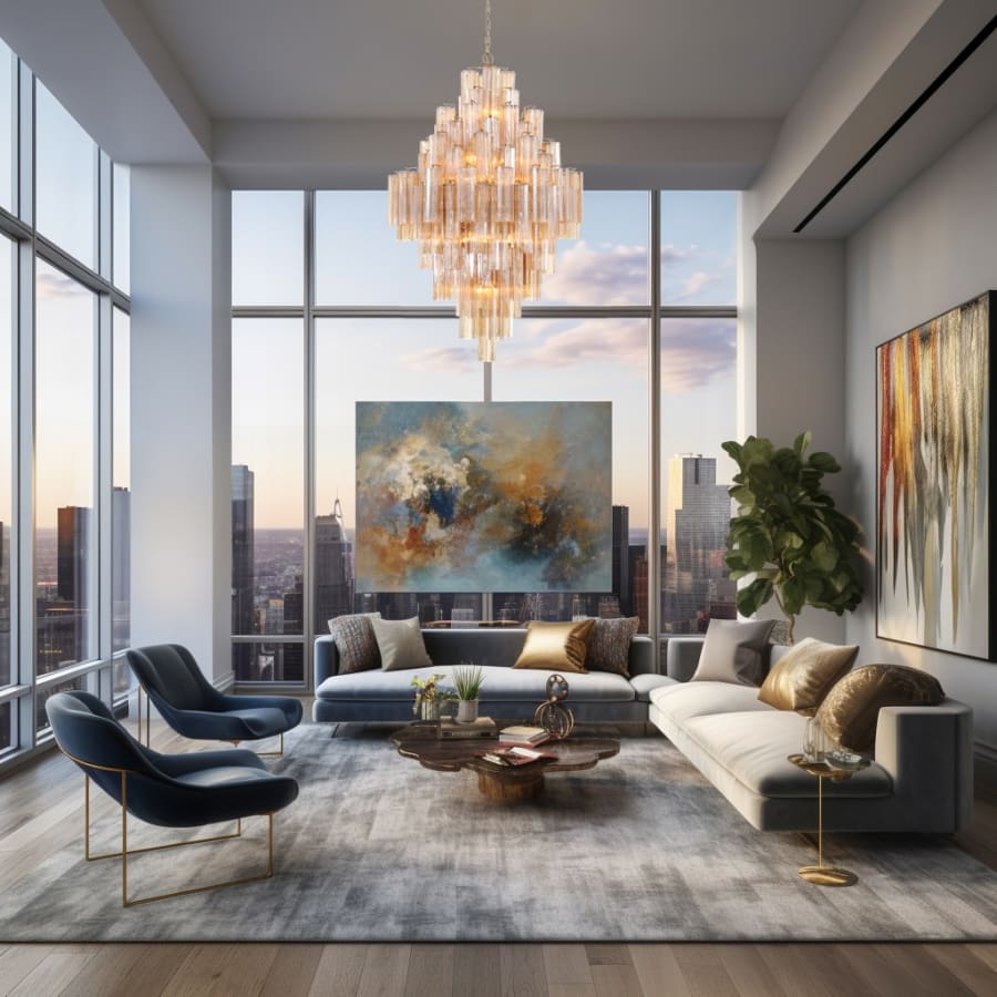 Addis Lighting Group Addis 20 Light 31in Crystal Waterfall Chandelier Aged Brass - fovolighting
