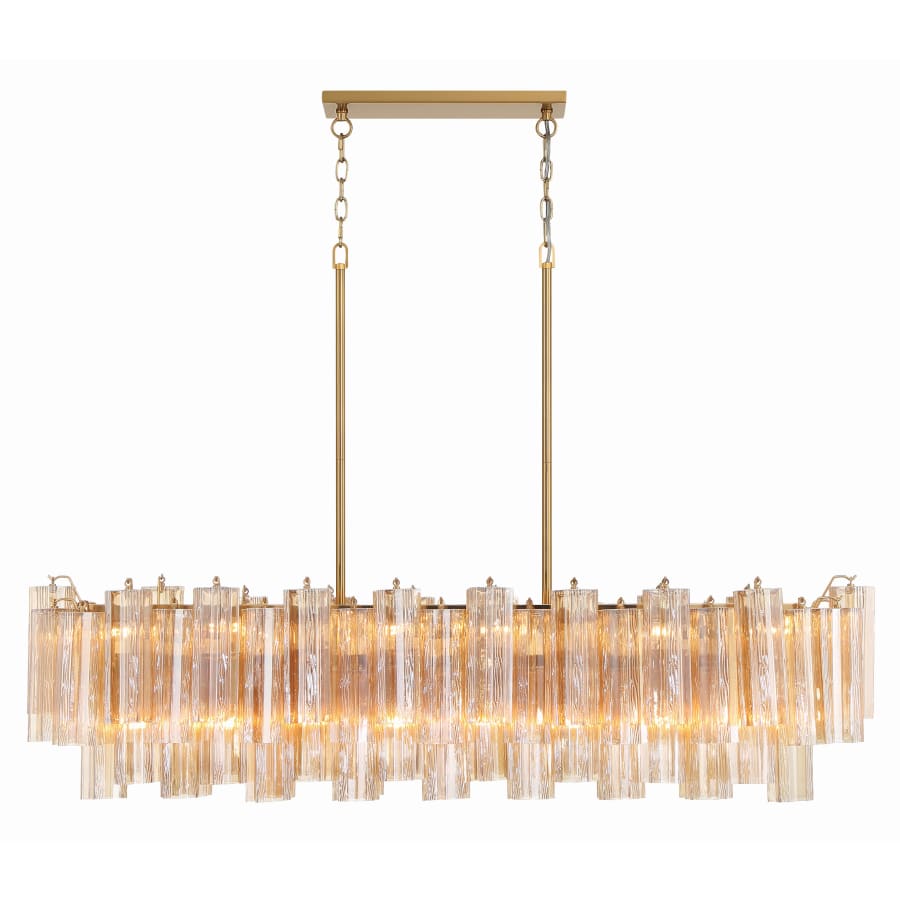 Addis Linear Crystal Chandelier 14 Light 52in - fovolighting