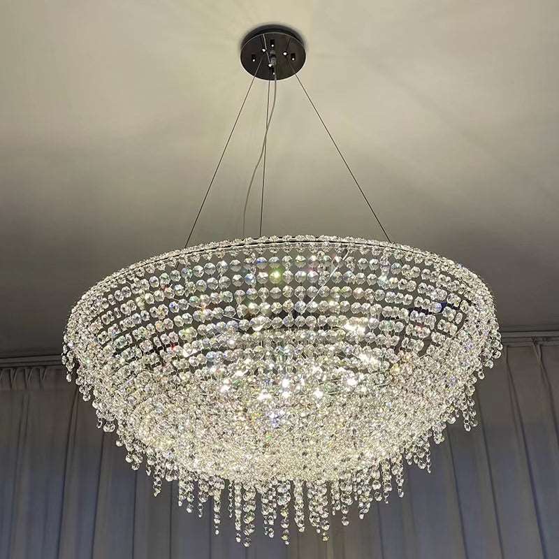 Adena Crystal Tassel Chandelier - fovolighting
