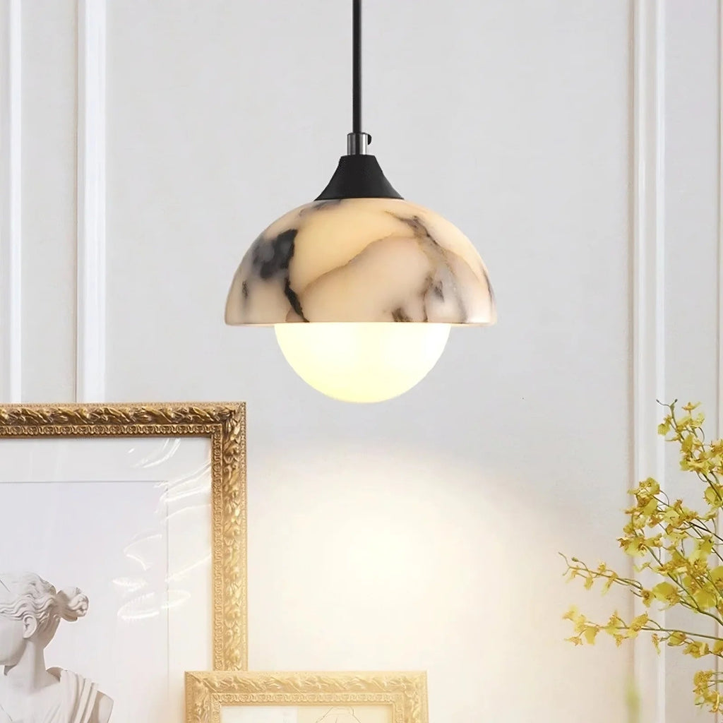 Aeris Natural Marble Pendant Light - fovolighting