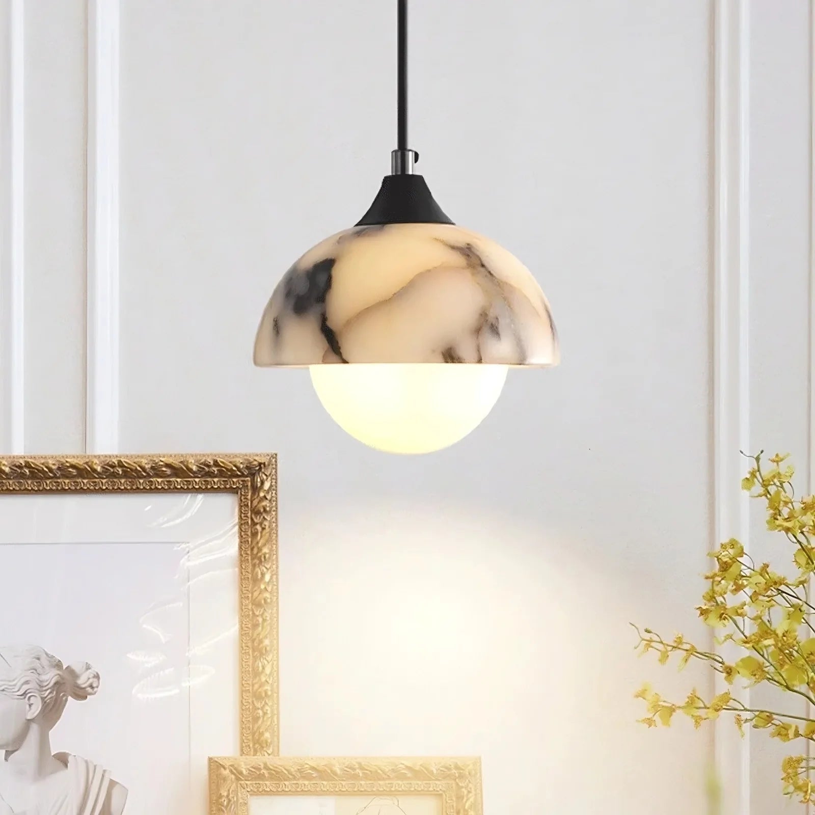 Aeris Natural Marble Pendant Light - fovolighting