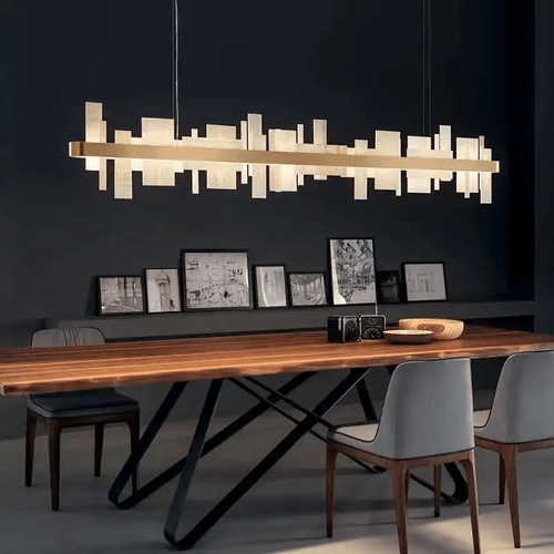 Alabaster Acropolis LED Oval Chandelier - fovolighting