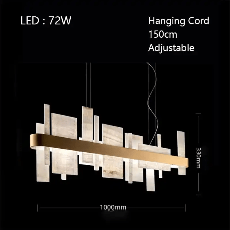 Alabaster Acropolis LED Oval Chandelier - fovolighting
