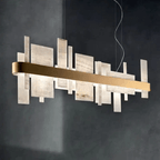 Alabaster Acropolis LED Oval Chandelier - fovolighting