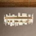 Alabaster Acropolis LED Square Chandelier - fovolighting