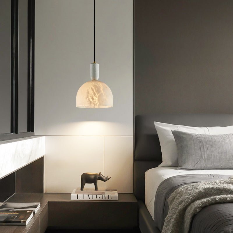 Alabaster Altus Hemisphere Pendant Light - fovolighting