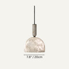 Alabaster Altus Hemisphere Pendant Light - fovolighting