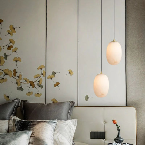 Alabaster Bedside Pendant Light - fovolighting