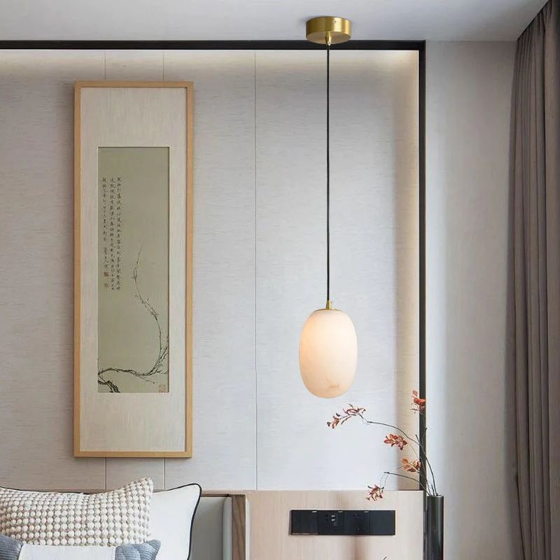 Alabaster Bedside Pendant Light - fovolighting